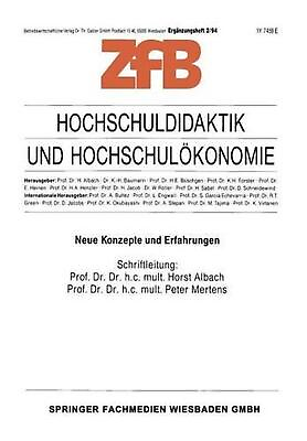 #ad Hochschuldidaktik und Hochschulkonomie: Neue Konzepte und Erfahrungen by Peter M $71.66