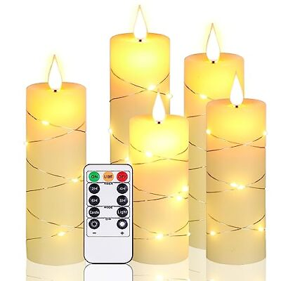 flameless Candle recessed String Battery Powered and Flashing Remote timed $49.85
