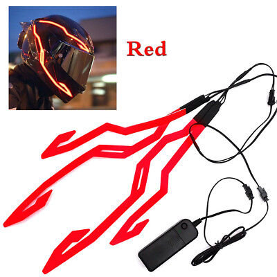 Motorcycle Mode Light LED Riding Signal Helmet Cold Kit Red EL 4x Night Light 3 #ad $22.07
