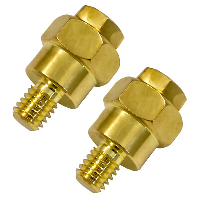 GM Short Side Post Mount Positive Negative Battery Terminal Gold Plated Pair $7.00