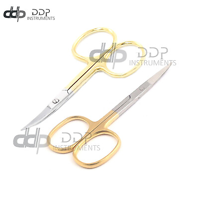 #ad Manicure Beauty Cuticle Clippers Nail Scissors 3.5quot; Straight and Curved SET of 2 $7.10