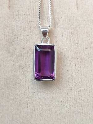 #ad Solid 925 Silver Natural Amethyst Gemstone Pendant Women#x27;s Jewelry Gift For Her $95.00