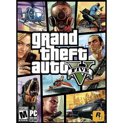 #ad Grand Theft Auto V GTA V for PC DVD ROM 2015 Brand New Factory Sealed $30.99