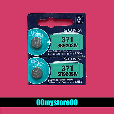 #ad Exp 10 2030 2pc SONY 371 370 SR920W SR920SW New Watch Battery Ships From CA $2.29
