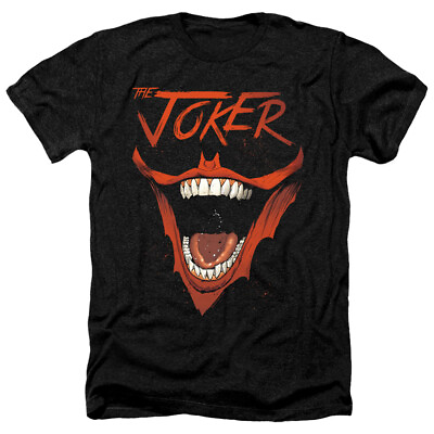 #ad THE JOKER BAT LAUGH Licensed Adult Men#x27;s Heather Tee Shirt SM 3XL $24.95