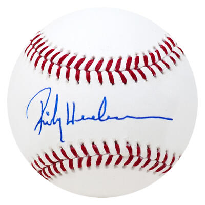 #ad A#x27;s RICKEY HENDERSON Signed Rawlings Official MLB Baseball SCHWARTZ $200.88