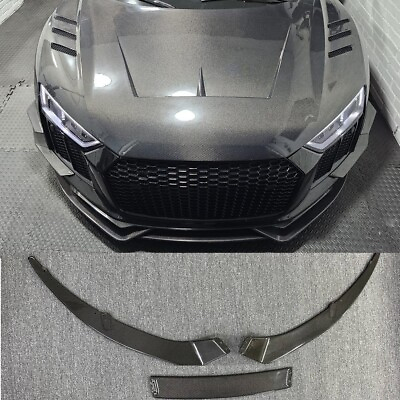#ad Carbon Fiber Car Front Lip Bumper Spoiler For Audi R8 Coupe 16 19 $474.05
