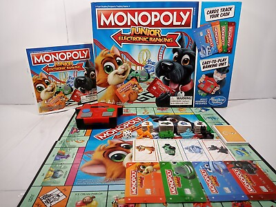 #ad Monopoly Junior Electronic Banking Board Game 2017 Hasbro Complete Tested $15.00