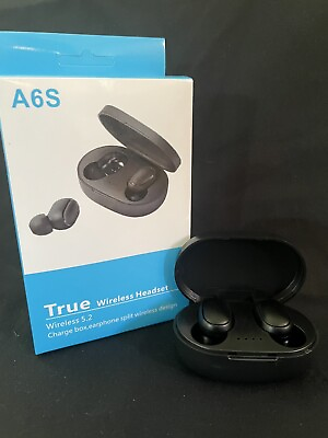 #ad TWS A6S Universal Bluetooth Earbuds Mobile Gaming Sports Wireless Charging Case $14.99