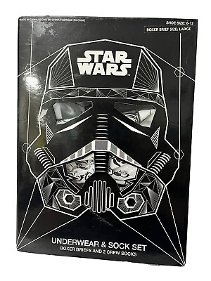 #ad Officially Licensed Star Wars Underwear amp; Sock Set Size Large Boxers Socks 6 12 $29.99