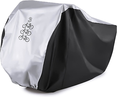 #ad Maveek Bicycle Cover for 3 Bikes Waterproof Outdoor Storage Winter Cold Weather $25.88