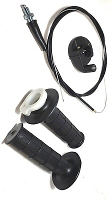 #ad THROTTLE HAND GRIPS CABLE amp; CLAMP 196CC HAWG TY MOTORCYCLE TRAIL 200 MINI BIKE $14.95