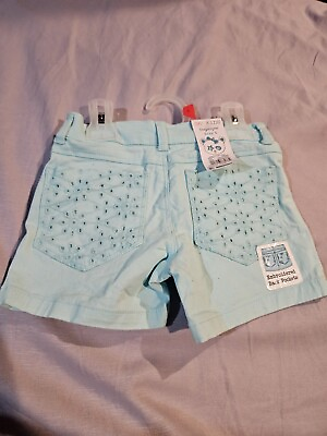 #ad Garanimals 365 Kids Girls Pull On Front Ruffle Shorts Size 5 Aqua Spa Blue NEW $9.00