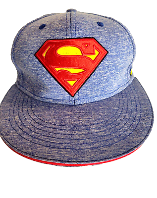 Superman Hat Cap Embroidered Logo DC Comics Snapback Adjustable CLEAN $12.99