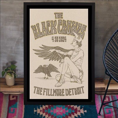 #ad The Black Crowes April 20 2024 The Fillmore Detroit MI Poster Unframed Decor $19.99