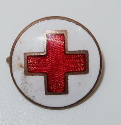 #ad #ad Antique Red Cross World War II Round Enamel Service Pin 5 8quot; $15.29