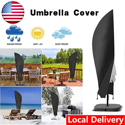Waterproof Parasol Cover Large Banana Umbrella Cover Garden Patio Furniture $18.39