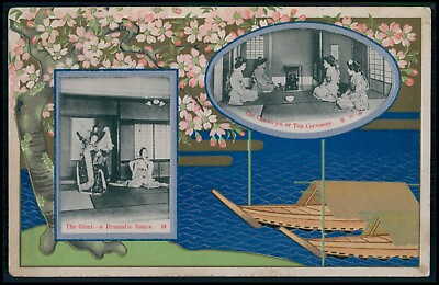 #ad Asia Geisha Japan Imperial Railways ethnic lady original old 1910s postcard $10.00