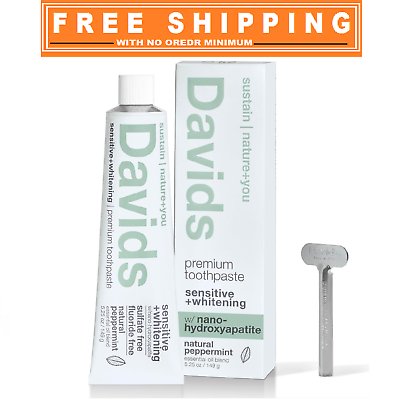 #ad Davids Fluoride Free Nano Hydroxyapatite Toothpaste for Sensitive Relief 5.25oz. $12.94
