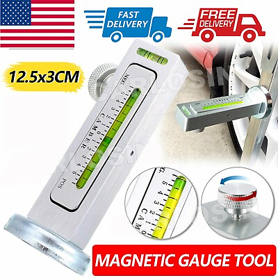 Adjustable Magnetic Gauge Tool For Car Truck Camber Castor Strut Wheel Alignment $8.98
