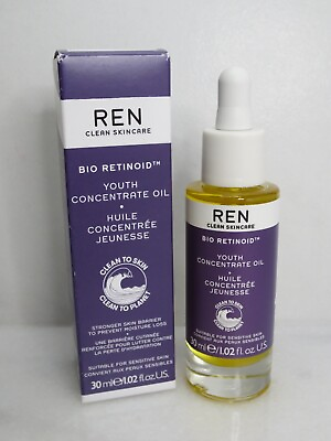 #ad REN CLEAN SKINCARE BIO RETINOID YOUTH CONCENTRATE OIL 1.02 OZ BOXED $24.00