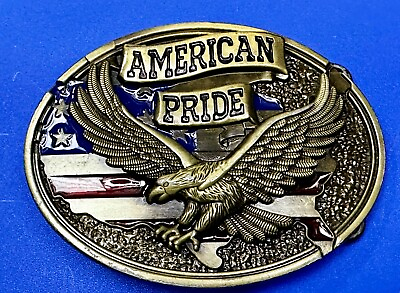 #ad American Pride Flying Hunting Patriotic American Bald Eagle Raised Belt Buckle $8.94