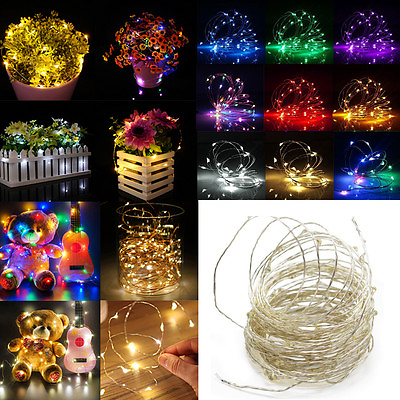 LED String Copper Wire Fairy Lights Battery USB 12V Xmas Party Fairy Decor Lamp $5.57