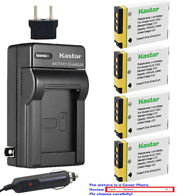 Kastar Battery AC Charger for Kodak KLIC 7003 amp; Kodak EasyShare V1003 Camera $16.99