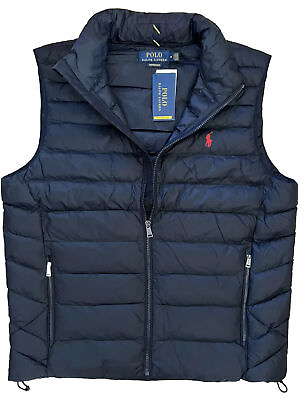 #ad Polo Ralph Lauren Winter Vest Insulated Water Resistant Blue NWT Size M $138.00