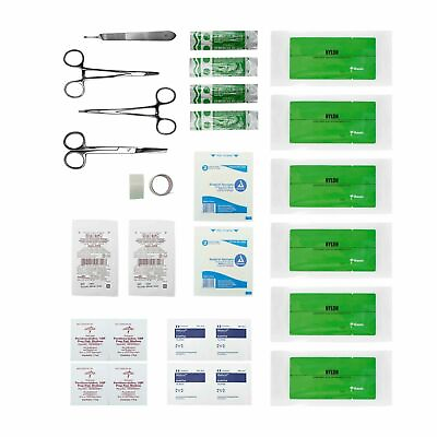 #ad Advanced Surgical Suture Kit First Aid Medical Travel Trauma Pack 28 Pieces $16.99