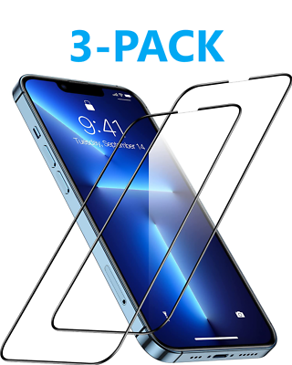 #ad 3X Tempered Glass FULL Screen Protector For iPhone 14 13 12 11 Pro Max X XS XR $5.74