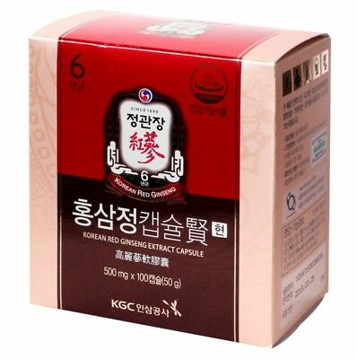 KGC Cheong Kwan Jang Korean Red Ginseng Extract 6years Capsule Hyun 500mg x100ct $28.49