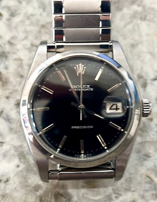 #ad Rolex Oysterdate Silver Men#x27;s Watch 6694 $3900.00