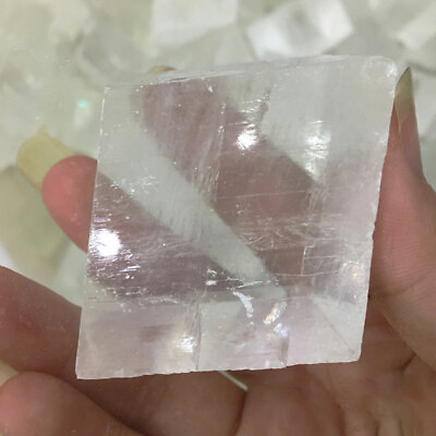 #ad #ad 50 70g Natural Optical Calcite Raw Iceland Spar Mineral Specimen Crystal Healing $7.99