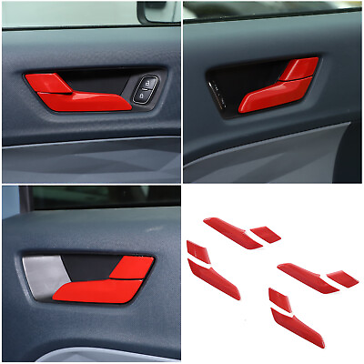 #ad Red ABS Inner Handle Decorative Frame For Ford Maverick 2022 8PCS $25.99