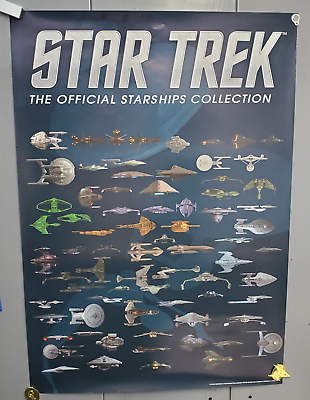 #ad 2013 Original 23quot;x33quot; Star Trek Eaglemoss Starship Promo Poster Rolled NM $99.00