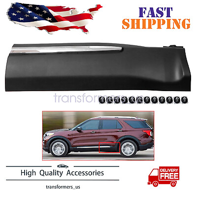 #ad For 2020 2021 Ford Explorer Left Drivers Side Rear Door Molding Trim Lower New $99.99