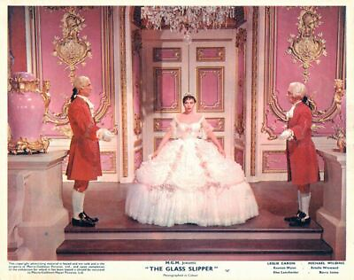 #ad The Glass Slipper original lobby card Leslie Caron in white dress at ball $29.99