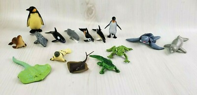 #ad Lot of 15 Toy Plastic Seal Whale Penguin Alligator amp; other Sea amp; Lake Creatures $8.99