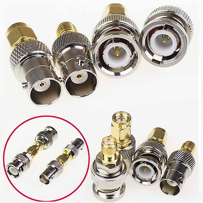#ad 8Pcs BNC to SMA Type Male Female RF Connector Adapter Test Converter Kit US $10.78