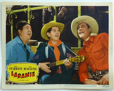 Western Charles Starrett 1940s Original Lobby Card Laramie Smiley Burnette $15.16