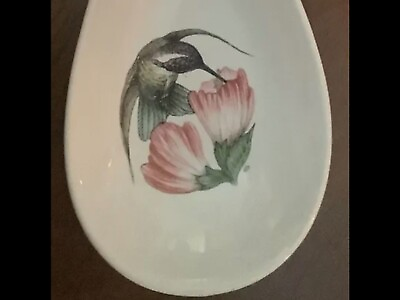 #ad Hummingbird Art Spoon Rest Trumpet Flower Floral Bird Botanical $9.89