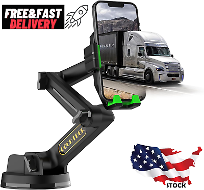 Truck Phone Holder Mount Heavy Duty Truck Dashboard Windshield Long Anti Shake $21.99