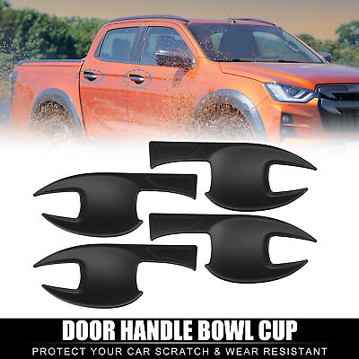 #ad 1 Set Car Exterior Door Handle Cup Bowl for Isuzu D Max 2020 2021 Matte Black $14.99