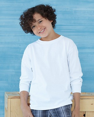 #ad 15 Gildan Cotton Kids Youth Long Sleeve T Shirt Bulk Lot ok to mix S XL amp; Colors $89.67