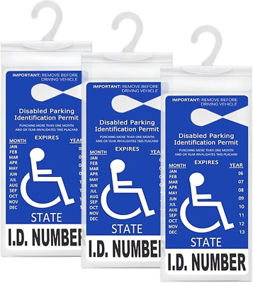 Handicap Placard Holder for Auto Disabled Parking Permit Sign Holder $2.95