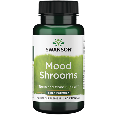 #ad Swanson Mood Shrooms 3 in 1 Formula 60 Caps $8.86