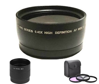 #ad 58mm Digital Vision Wide Angle Lens amp; Filters For Canon PowerShot G12 G11 G10 $47.99