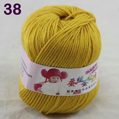 #ad Sale New 1ballx50g Soft Cashmere Silk Velvet Baby Children Hand Knitting Yarn 38 $4.79
