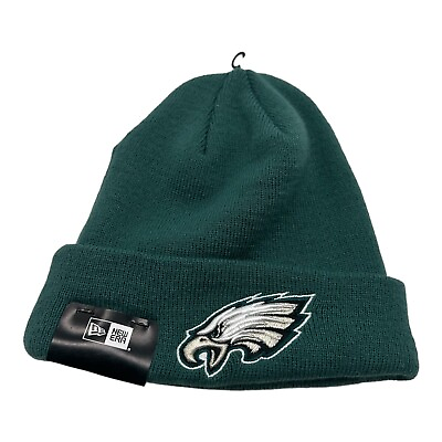 #ad NWT New Era Philadelphia Eagles NFL Football Green Knit Winter Beanie Hat Cap $15.99